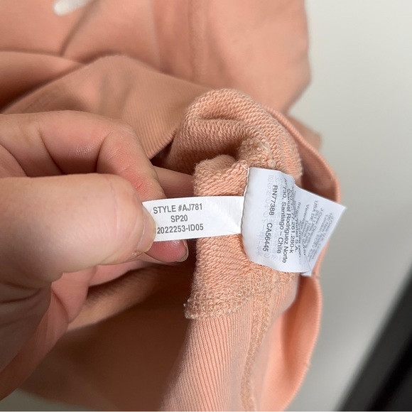 J. CREW Garment-Dyed "Cocoa Beach" Sweatshirt Peach Blush Pink {3J33} - Picture 5 of 6